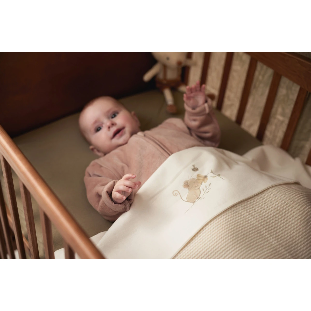 Jollein Dreamy Mouse 120 X 150 Cm Ledikantlaken 008-524-67056 - Afbeelding 6