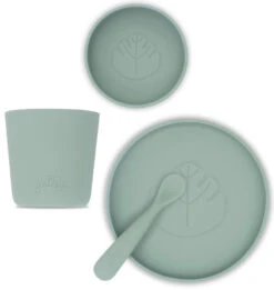 Jollein Ash Green Siliconen Dinerset 705-007-00095 -Jollein Verkoop jollein ash green siliconen dinerset 705 007 00095 2