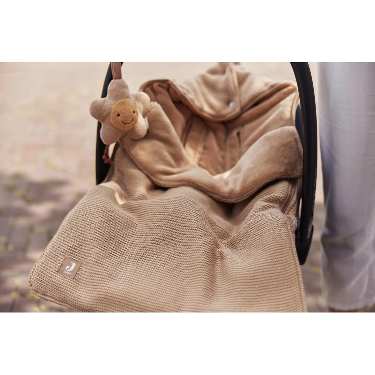 Jollein Basic Knit Biscuit 3/5 Punts 0-9 Maanden Autostoel Voetenzak 025-811-66072 - Afbeelding 9