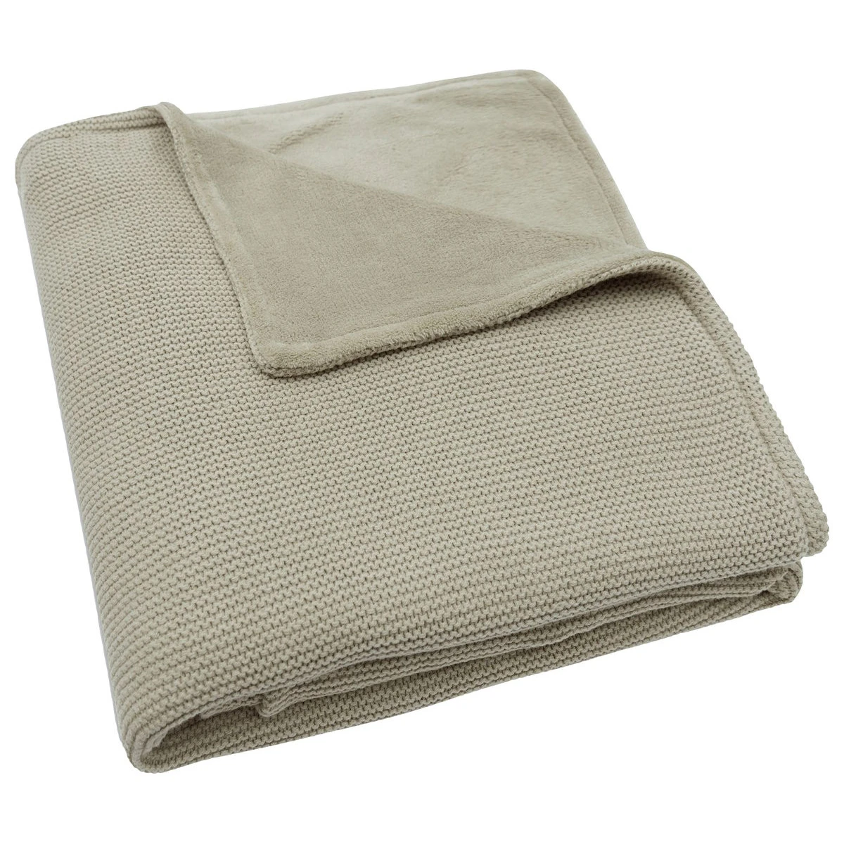 Jollein Basic Knit Olive Green / Fleece 100 X 150 Cm Ledikantdeken 517-522-67054