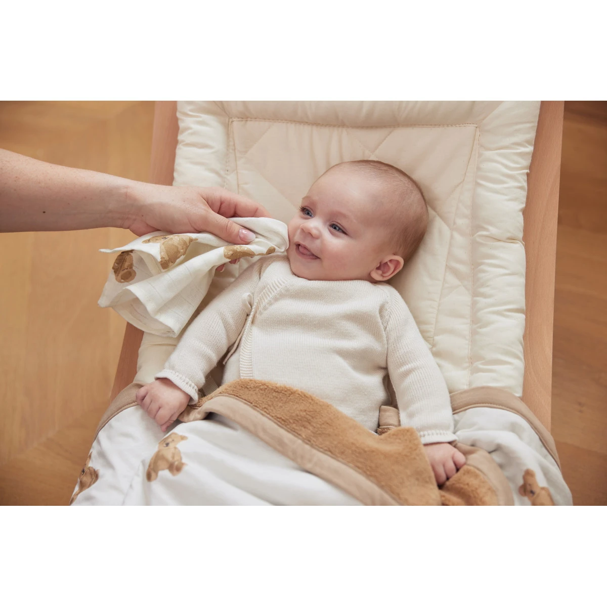 Jollein Jersey Teddy Bear 100 X 150 Cm Ledikantdeken 513-522-66095 - Afbeelding 8