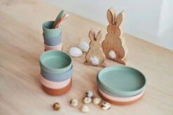 Jollein Pale Pink Siliconen Dinerset 705-007-00090 -Jollein Verkoop jollein siliconen dinerset 3 1