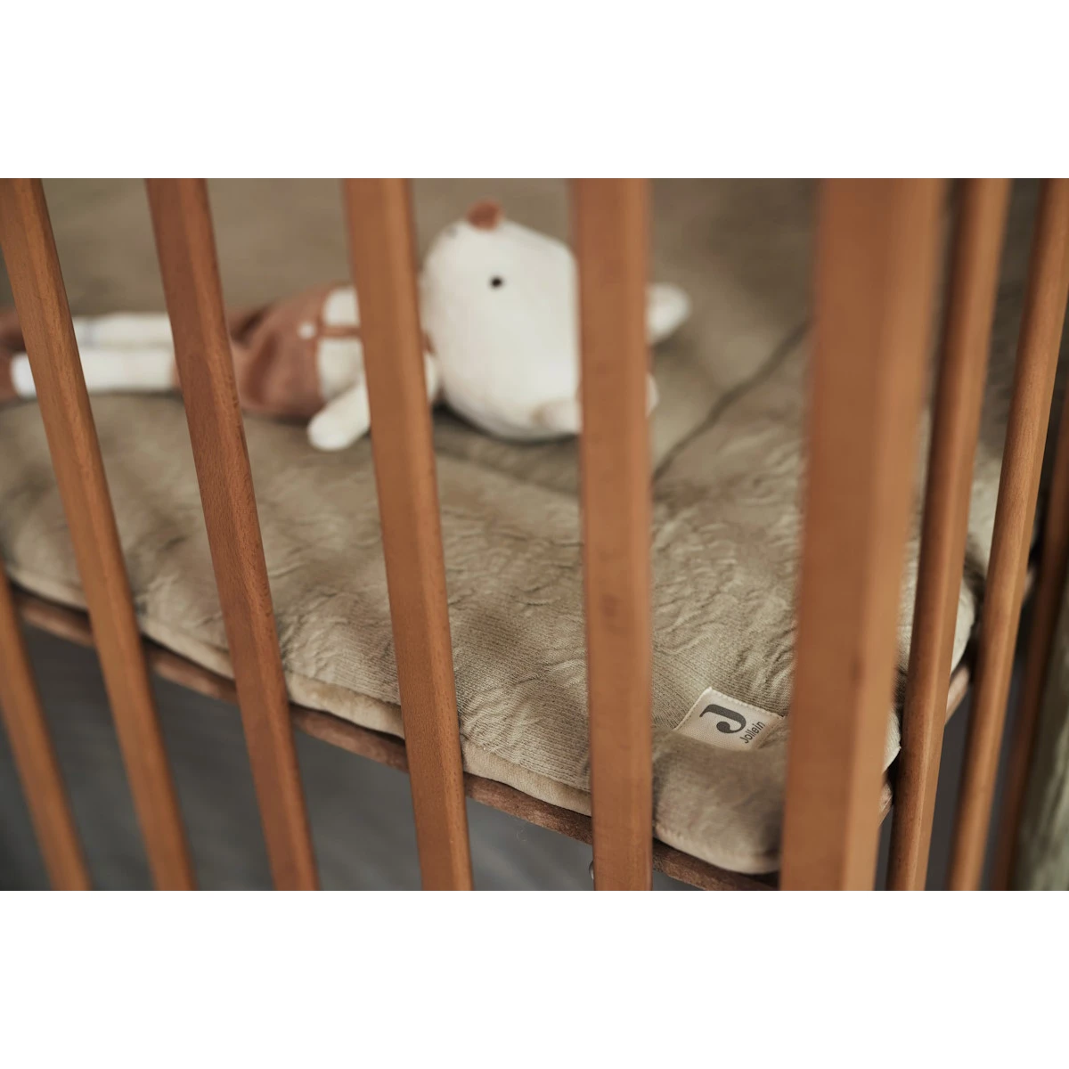 Jollein Soft Waves Olive Green 75 X 95 Cm Boxkleed 017-512-67052 - Afbeelding 5