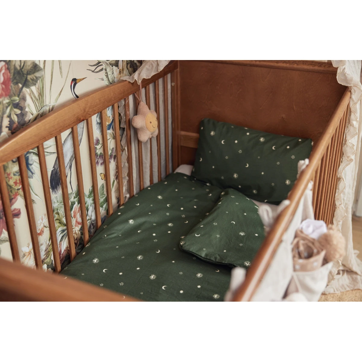 Jollein Stargaze Leaf Green Dekbedovertrek En Sloop 100 X 140 Cm 003-005-66091 - Afbeelding 3