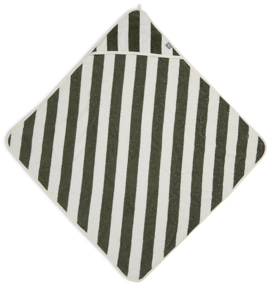 Jollein Terry Stripe Leaf Green 75 X 75 Cm Badcape 534-514-67001 - Afbeelding 2