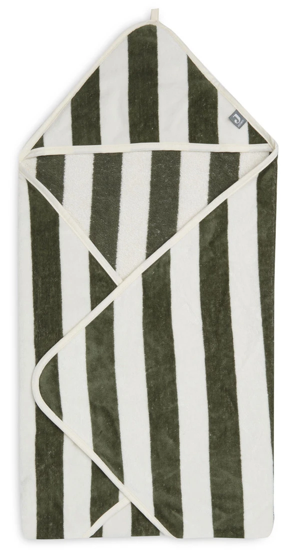 Jollein Terry Stripe Leaf Green 75 X 75 Cm Badcape 534-514-67001 - Afbeelding 3